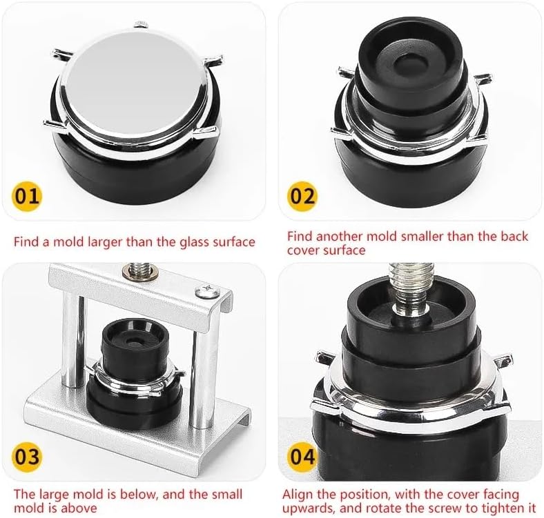 Professional Watch Press Set Watch Back for CASE Closing Tool & Fitting Dies Watch Repairing Tool Die Kit for Watchmaker