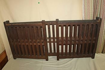 帳場格子（ごうし）三つ折り　時代物　商店帳場　仕切り・衝立 帳場格子（ごうし）三つ折り 時代物 商店帳場 仕切り・衝立