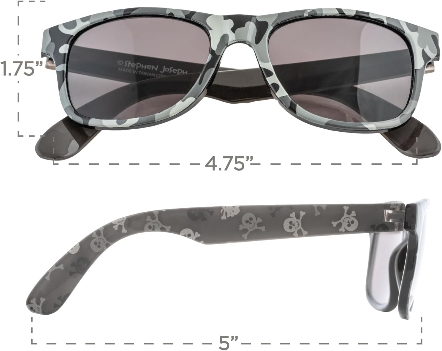 Stephen Joseph, Toddler Sunglasses, Kids Classic Sunglasses for Girls and Boys, Pirate Camo - Image 2