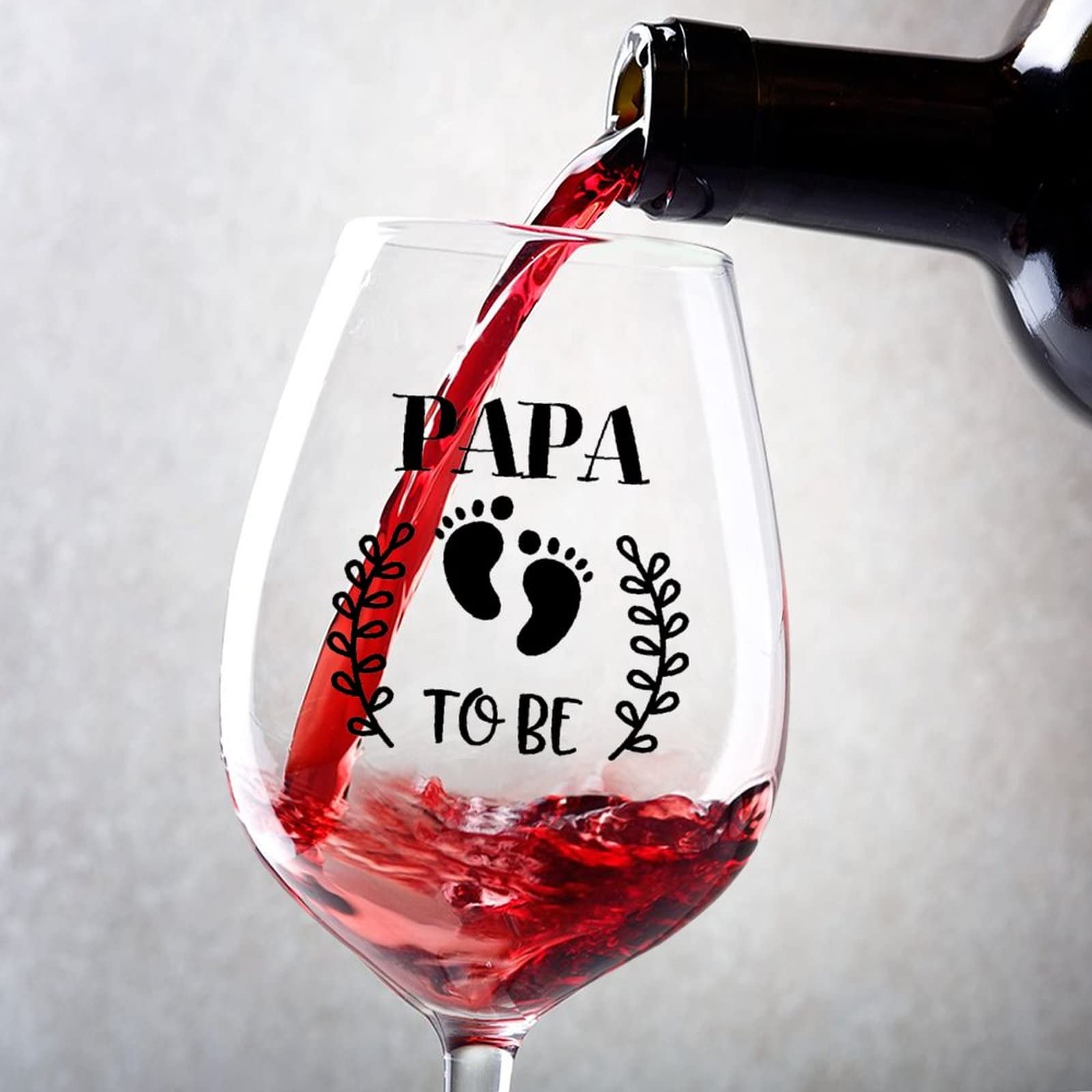 Verres à vin rouge Promoted to Papa élégants en lot de 2 pour amateur exigeant