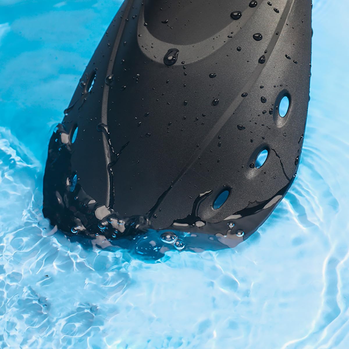 Aletas de Natación para Adultos Negras Bolsillo Suave y Flexible de , Ligeras y Ajustables, Ideales para Piscina y Mar