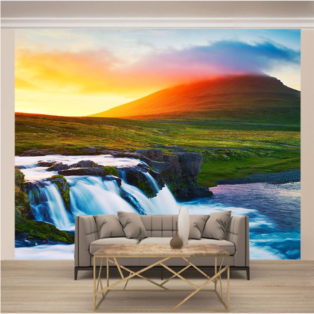 Papier Peint Panoramique Trompe l'Oeil Nature 3D XXL 300x220 cm