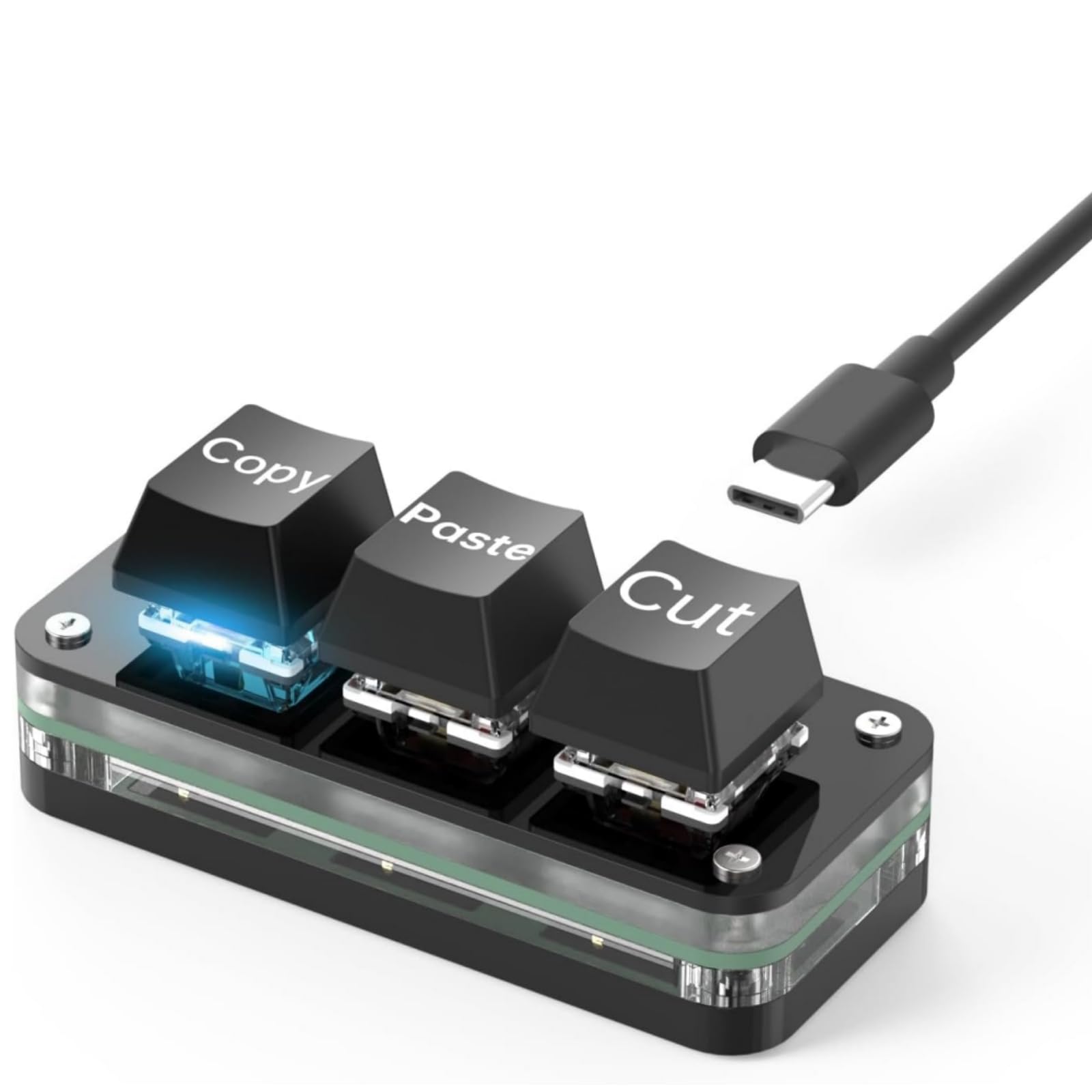Amazon.com: BRIMFORD USB Mini 3-Key Keyboard, Cut Copy Paste Macro Pad ...