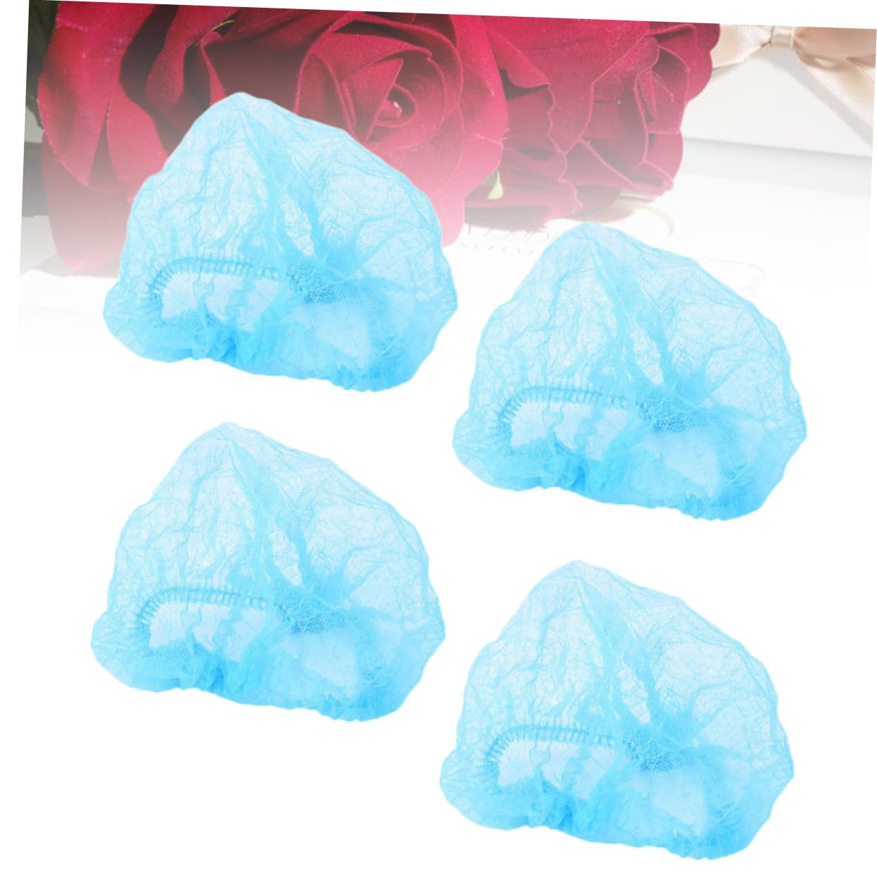 20pezzi Cuffie Monouso in Non Cuffie per Trucco Doccia Elasticizzati Design Adatto per Ospedali Laboratori e Trucco Blu