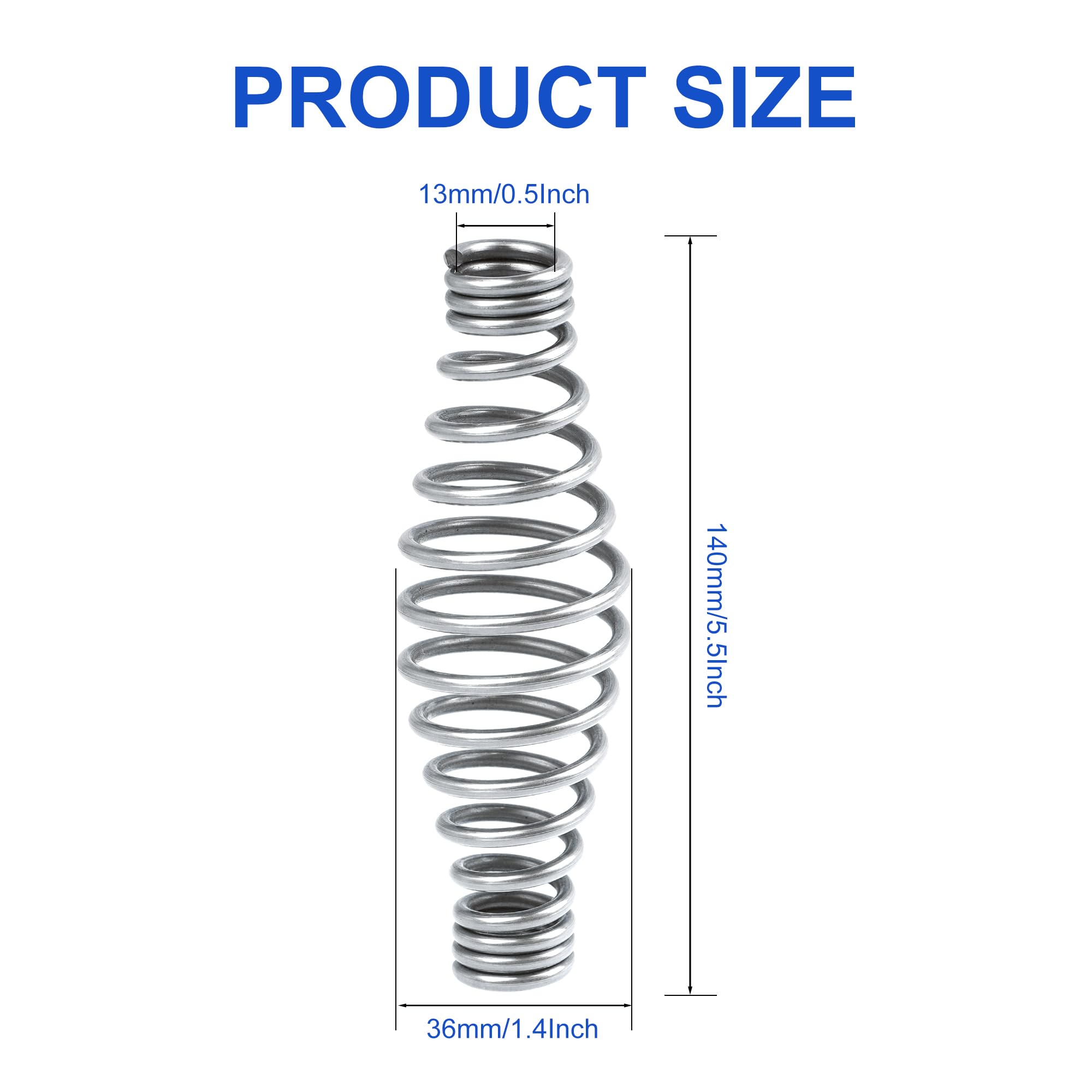2-Pack BBQ Spring Handle, Stainless Steel Wood Stove Handles Replacement, 5.5-Inch Spring Door Handle for BBQ Grills, Pits, Barbecue Smokers, Furnaces, Coal Wood Pellet Stoves, Boilers