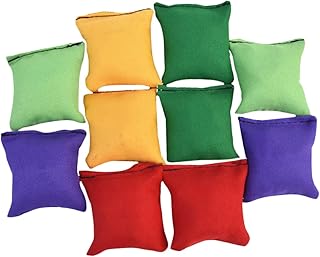 Veemoon 10pcs Sandbag Bean Bag for Kids Sports Kids Beanbag Nylon Bean Bags Cornhole Bean Bags Child Bean Bag Toss Game Supplies Small Bean Bags Kids Toss Outdoor Sandbag