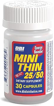 Mini Thin 25/50 - Energy Capsules Formulated with Caffeine - 30 Capsules
