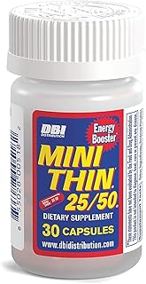 Mini Thin 25/50 - Energy Capsules Formulated with Caffeine - 30 Capsules