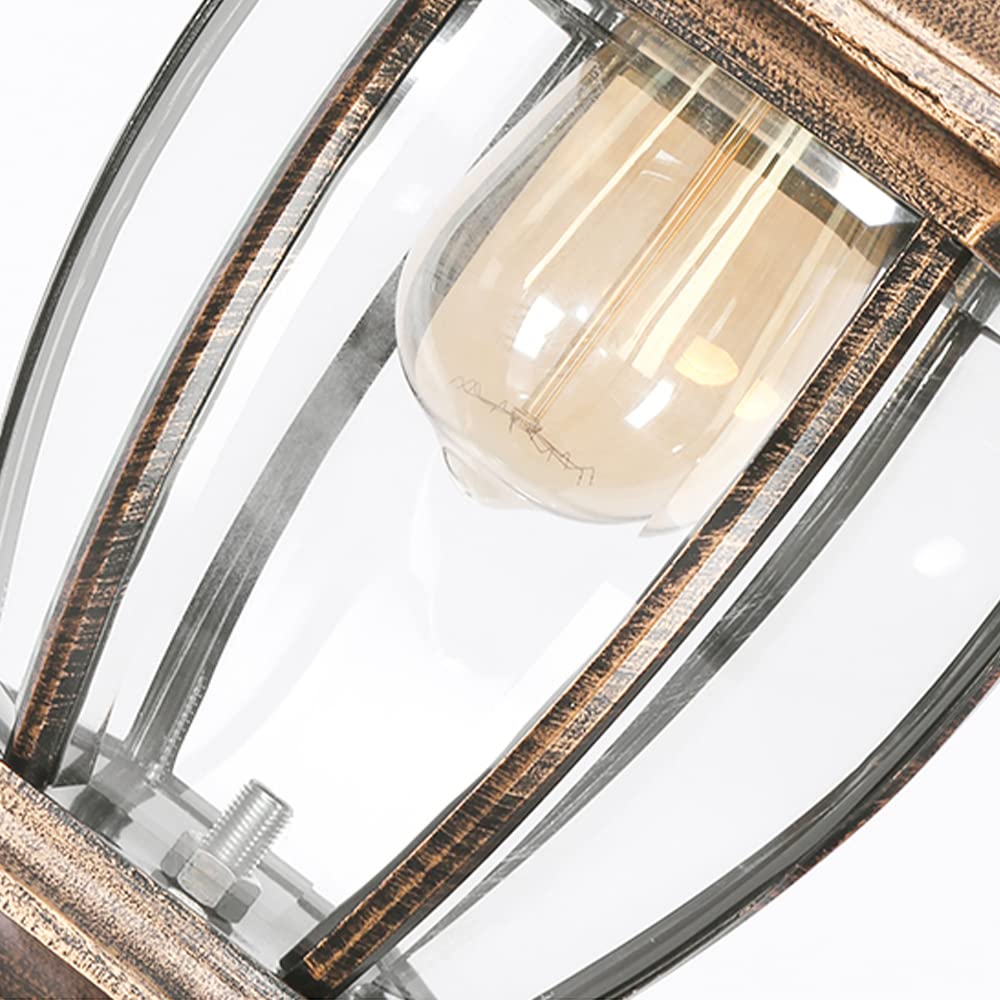 Lampa ogrodowa E27, lampa ogrodowa z trzema głowicami, wodoodporna lampa uliczna na wysokim słupie, lampa ogrodowa, lampa ogrodowa na wysokim słupie, oświetlenie krajobra,Glass-230cm