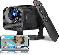 Projetor Portatil Mini 5g Wifi 6 Bluetooth 5.0 Android 11 HY320 Projetor 4K 1080 Full HD Suporte 12000 Lumens Para Celular LED Auto Correção Horizontal 180° Linha Premium
