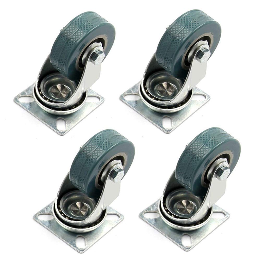 Zguouzantye One Color 4Pcs Heavy Duty Rubber Swivel Caster Wheels