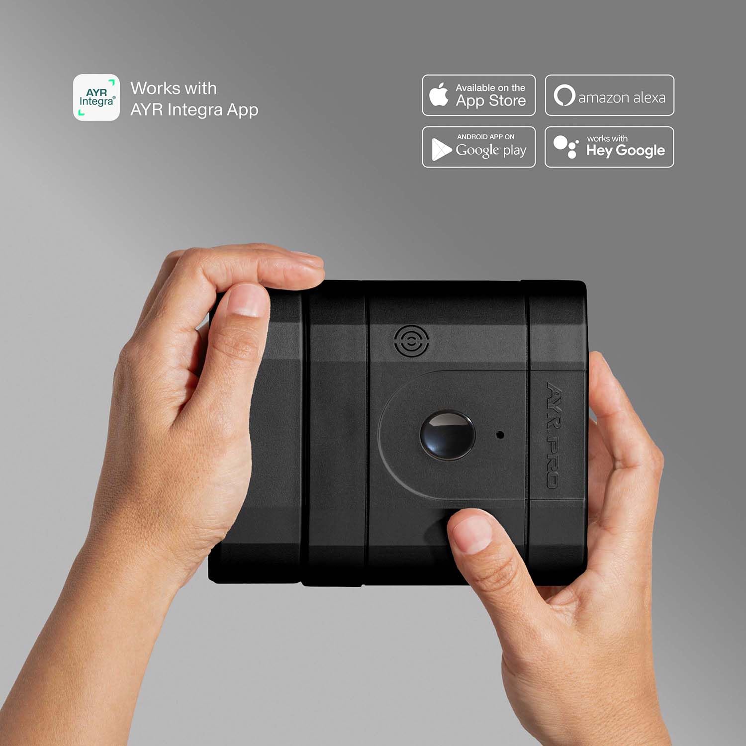 AYR Lock pro - Cerradura Inteligente Invisible de Alta Seguridad con Alarma, Control por APP Integra y Bluetooth, Antibumping y Antiganzúa, No Incluye Mandos [Negro mate]