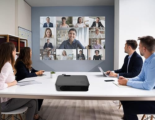 Miniatura 6 de Gabba Goods Proyector inteligente WiFi soporta hasta 1080P lanzamiento con WiFi o HDMI regalo para niños, proyector de teléfono para cine en casa,