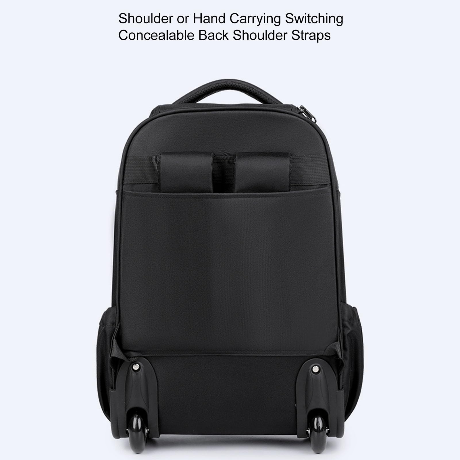 Rolling Backpack, 30L Travel Plecak z Kółkami, Kompresja Próżniowa, Plecak z Plecakiem Wózka do Biznesu i Podróży podróżą