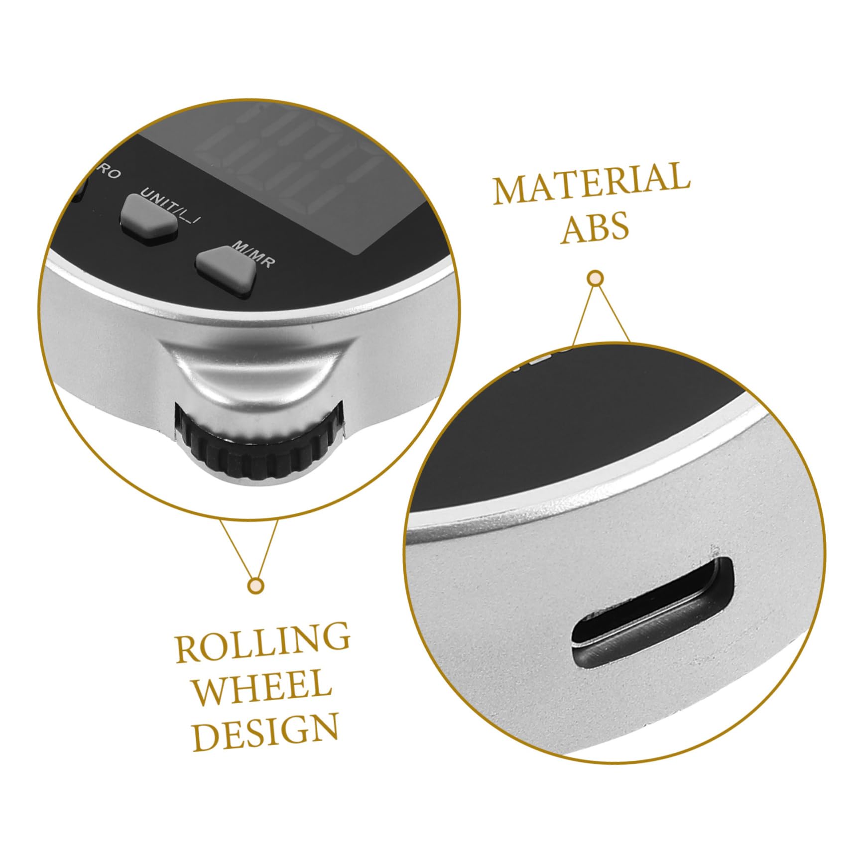 DOITOOL Cinta Métrica Digital con Rueda de Medición, Mide Distancias, Diámetros y Superficies Irregulares, Cuerpo de Abs Negro, 260 Mah