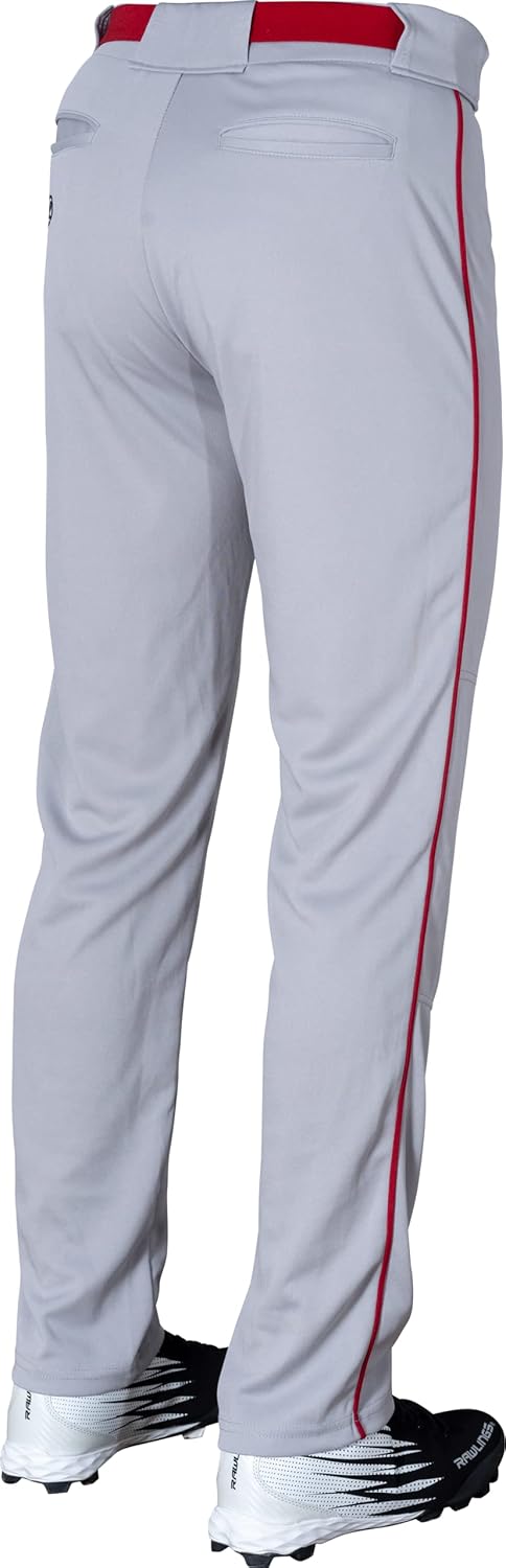 Rawlings | Men’s Semi-Relaxed Full Length Baseball Pants | Piped | Adult Sizes | Multiple Colors - Image 4