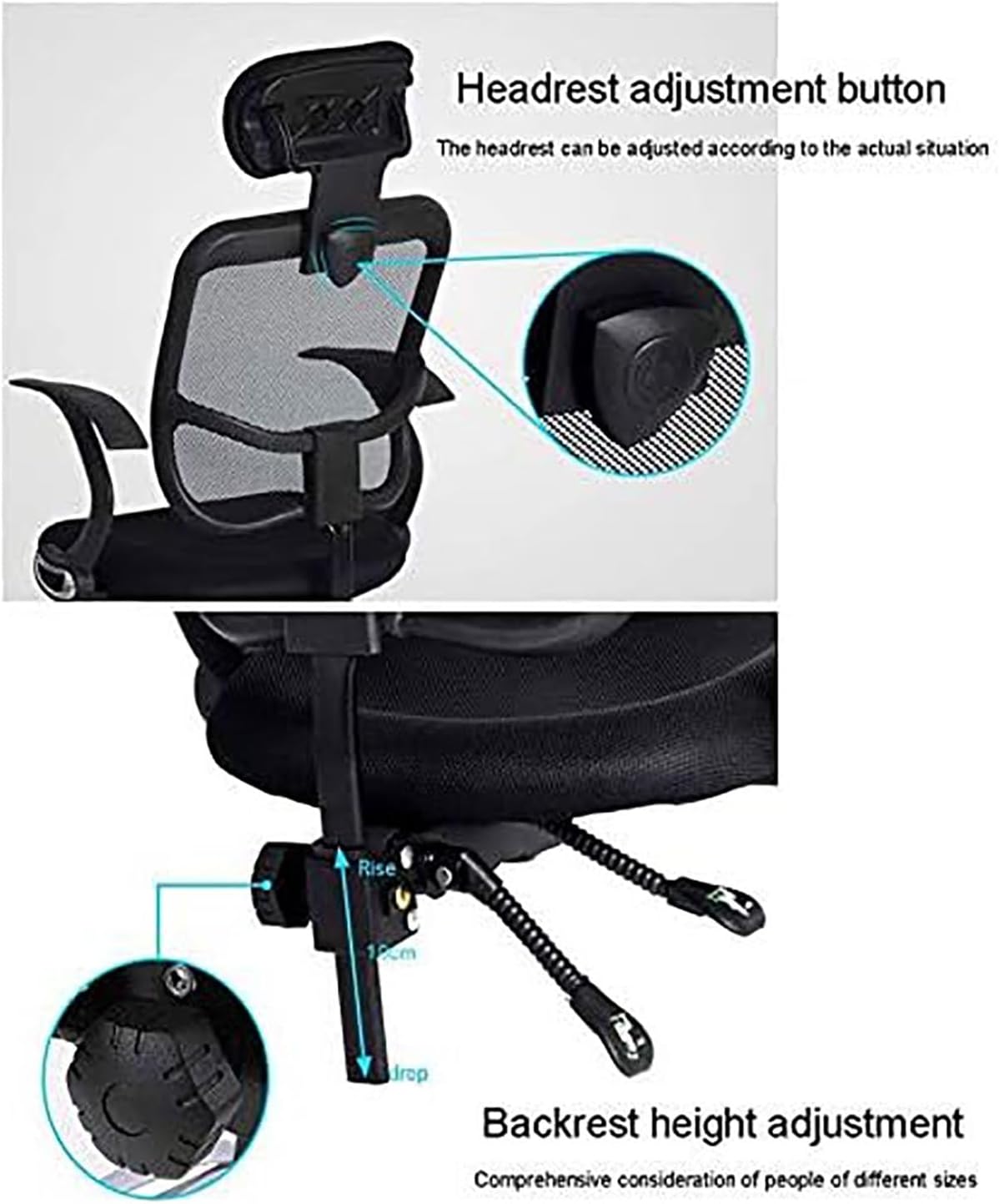 CEEBUS Saddle Stool Office Chair, Ergonomic Computer Desk Chair, with Silent Wheels and Backrest Drafting Chair,Swivel Executive Task Chair,for Kitchen Medical Dentist Shop Lab and Home