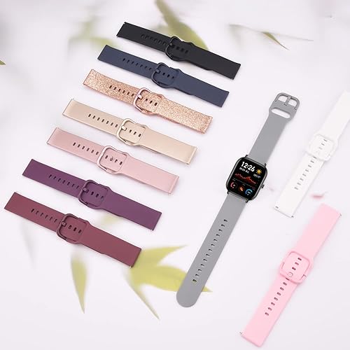 Miniatura 6 de Meliya Bands Compatible with Samsung Galaxy Watch 4 Bands 40mm 44mm, Galaxy Watch 4 Classic Band 42mm 46mm Women Men, 20mm Soft Silicone Sport