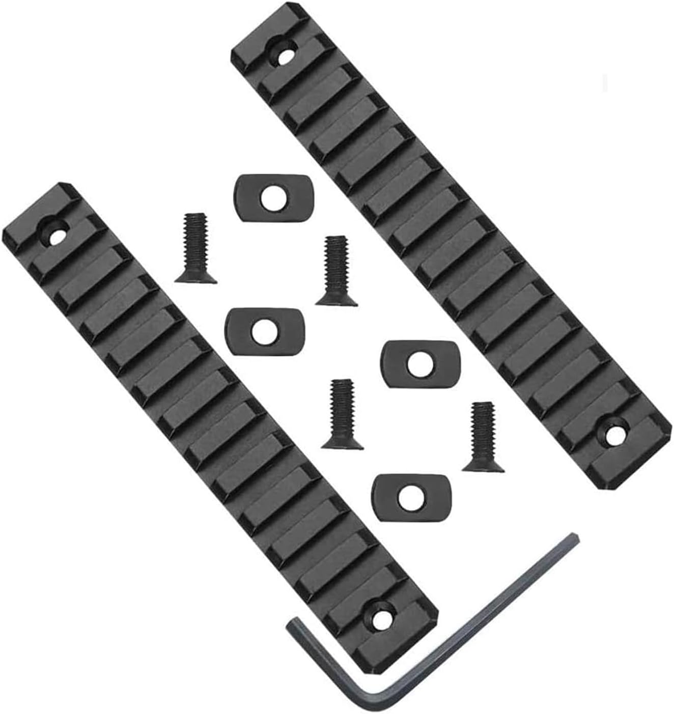 Gotical 13 Slots Rail Section for M Lok Handguard Thirteen Slots Rail Picatinny Rail Set of 2 Pieces