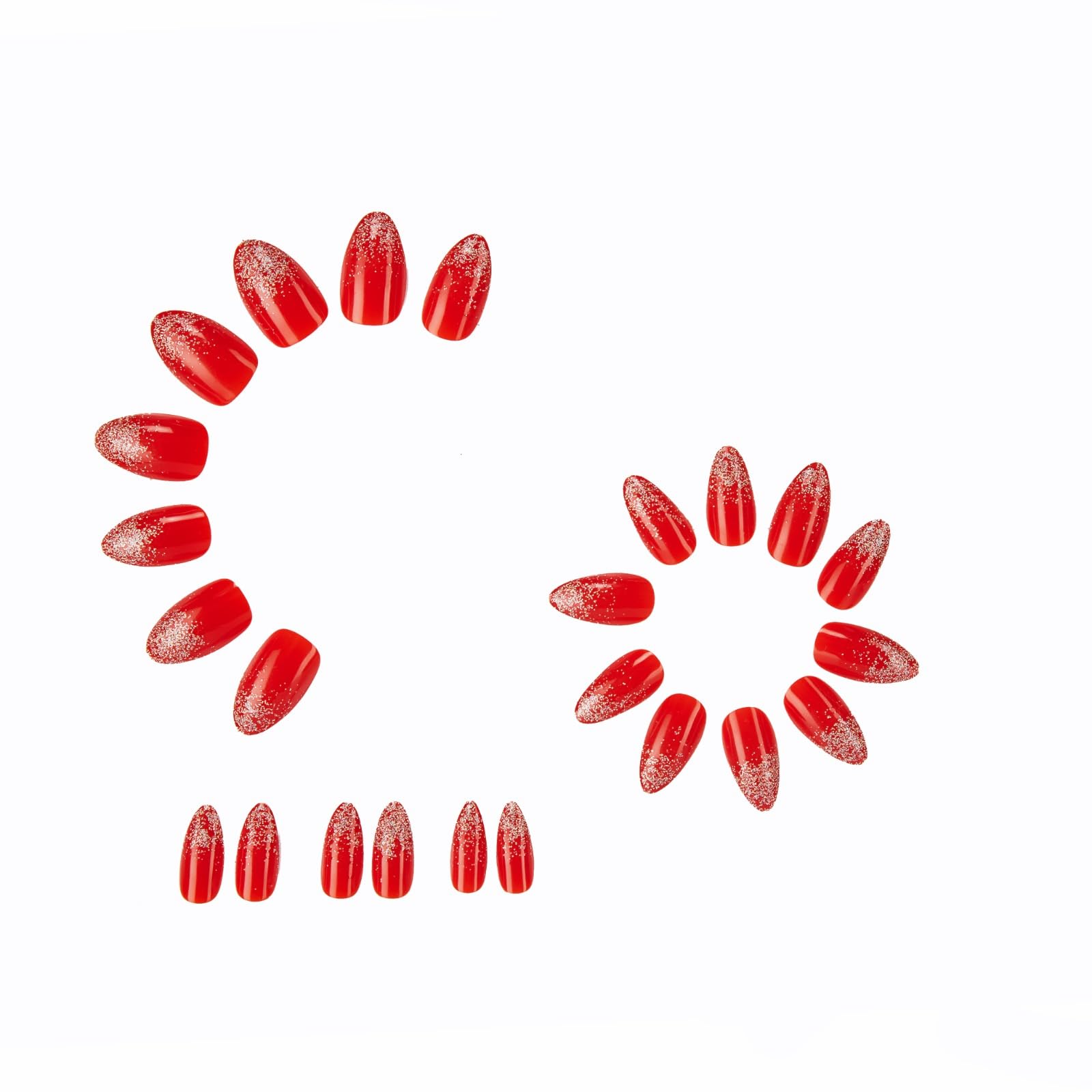 CherryBox 24 Artificial Nails | Fake nails | False Nails - Salon Manicure Acrylic Nail Art (1, Mid) 3