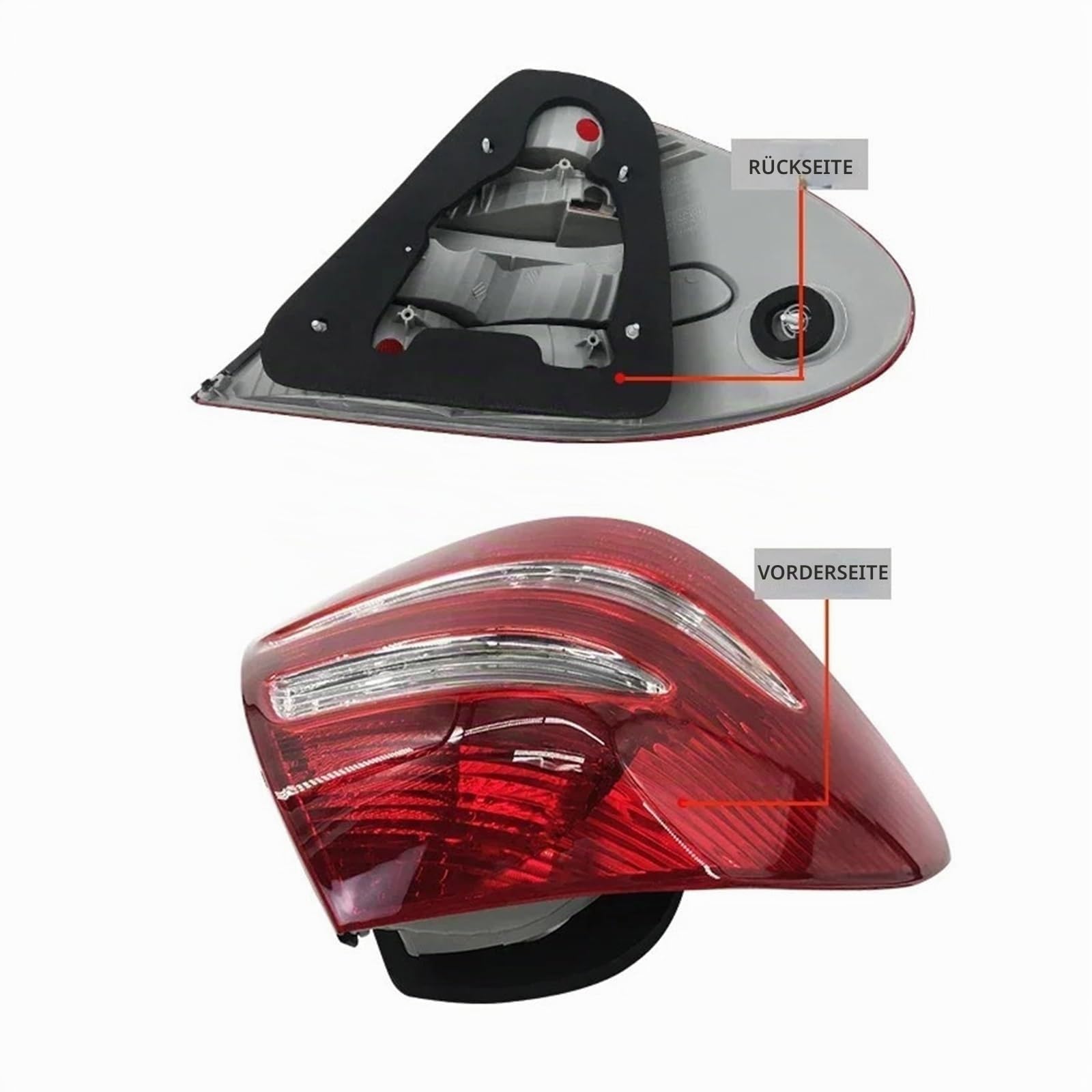 Rücklichter 2 Stück passend für 03–07 für Mercedes für Benz E-Klasse W211 Rückleuchten, alte Rückleuchten ohne 2118200364(2pcs with)