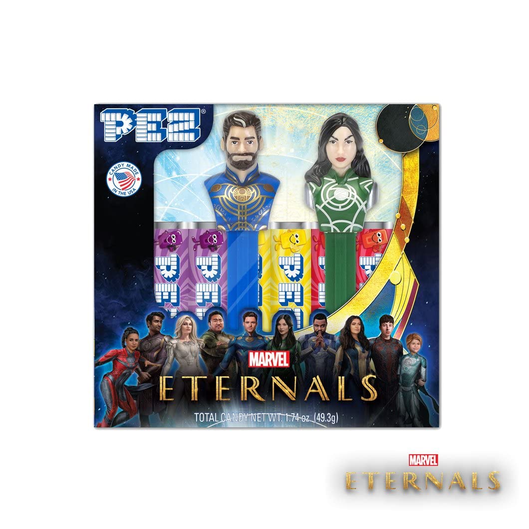 PEZCandy PEZ Candy Marvel Studios Eternals Twin Pack Gift Set, 1.74 Ounces - Sersi & Ikaris