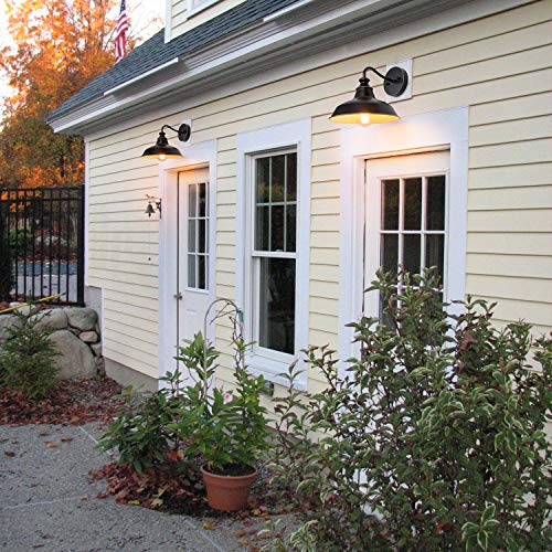 Gooseneck Wall Sconces Lighting, Vintage Industrial Indoor Light Fixture, Wall Mount Lamp Fixtures for Farmhouse, Bedroom, Bathroom Vanity, Living Room, Kitchen, Porch ( 2-Pack )