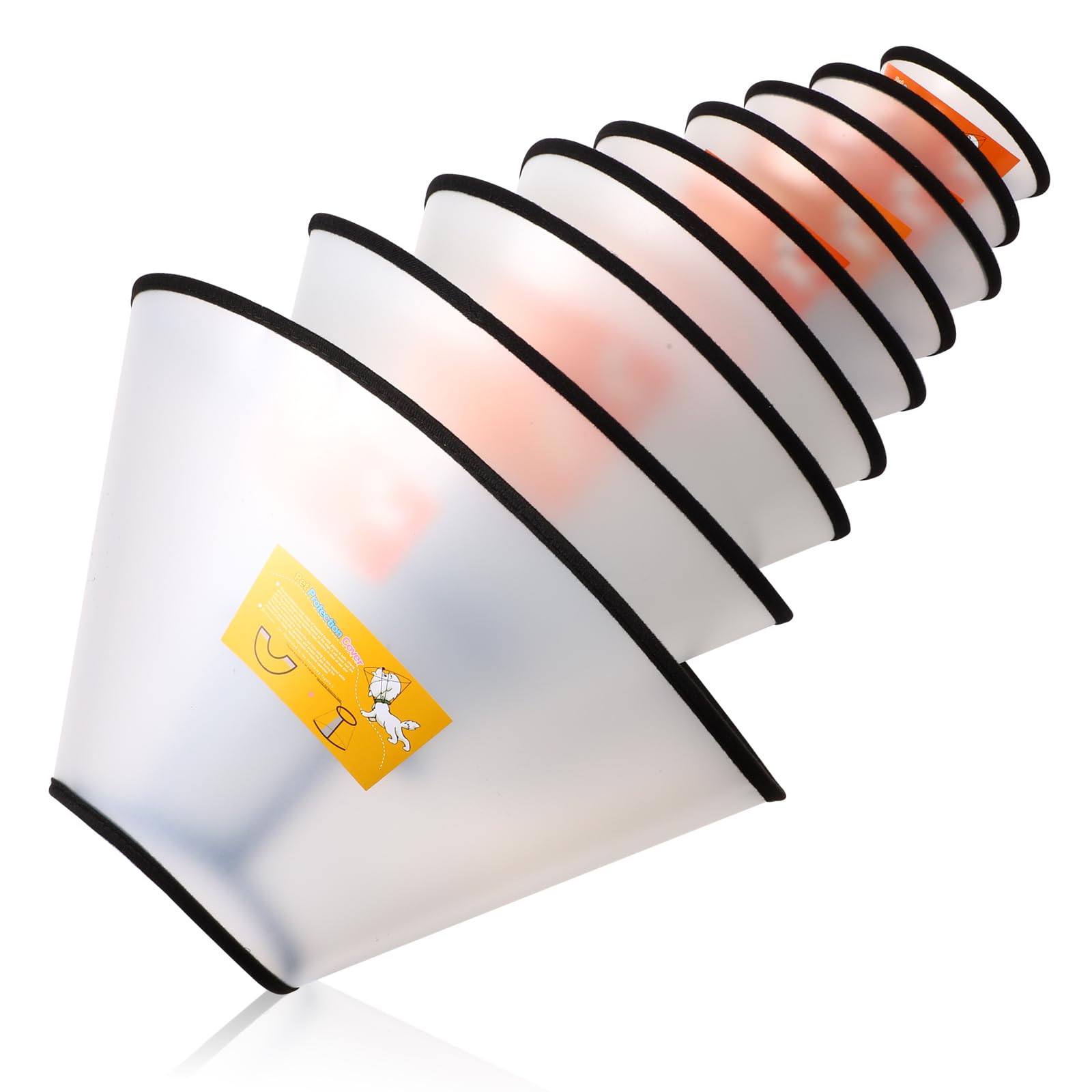 Paterr 9 Pcs Soft Dog Cone Collar Adjustable Protective Collars for Pet