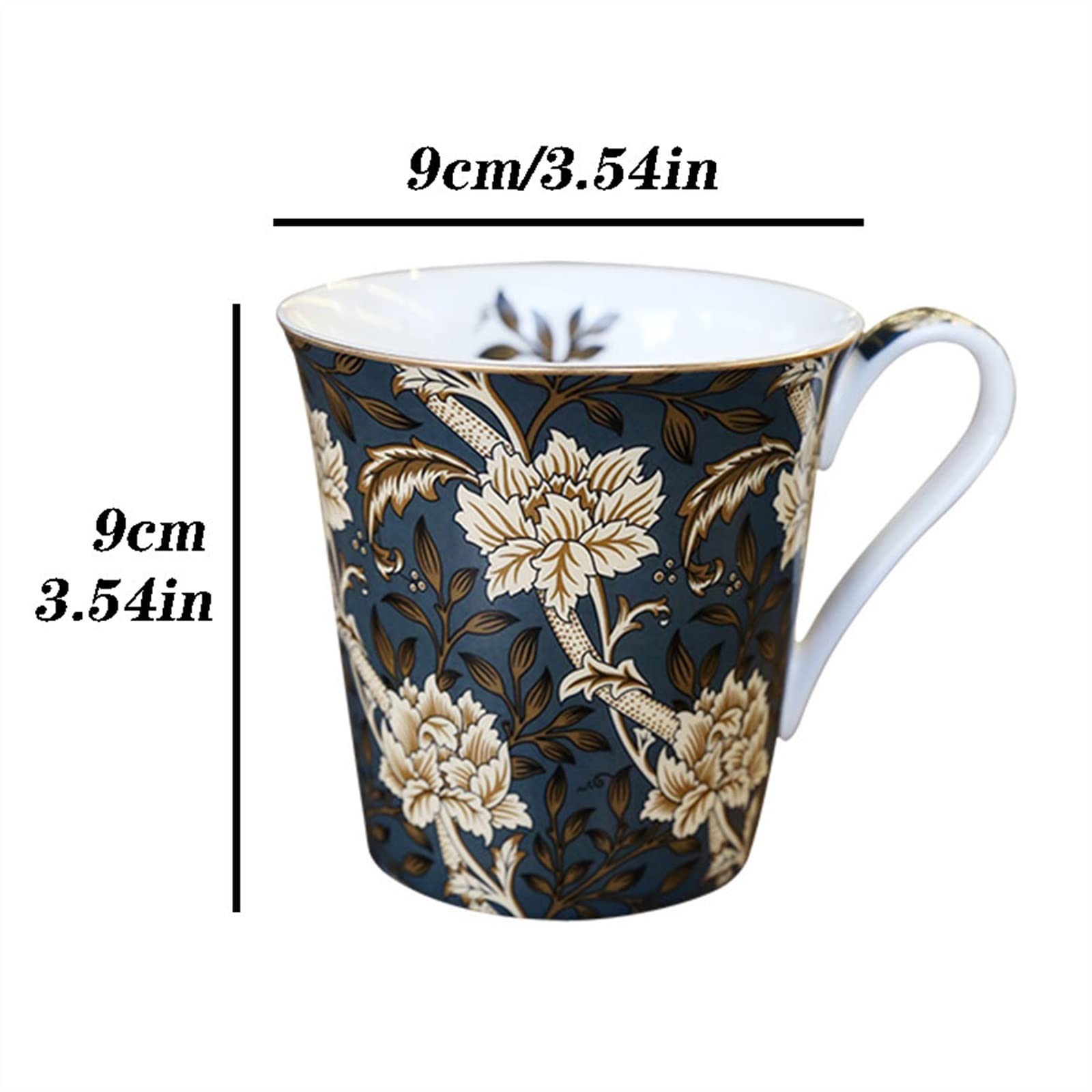 Ceramiczny kubek do kawy w stylu europejskim antyczny kubek z porcelany kostnej domowy kubek do kawy duży kaliber kubek do mleka