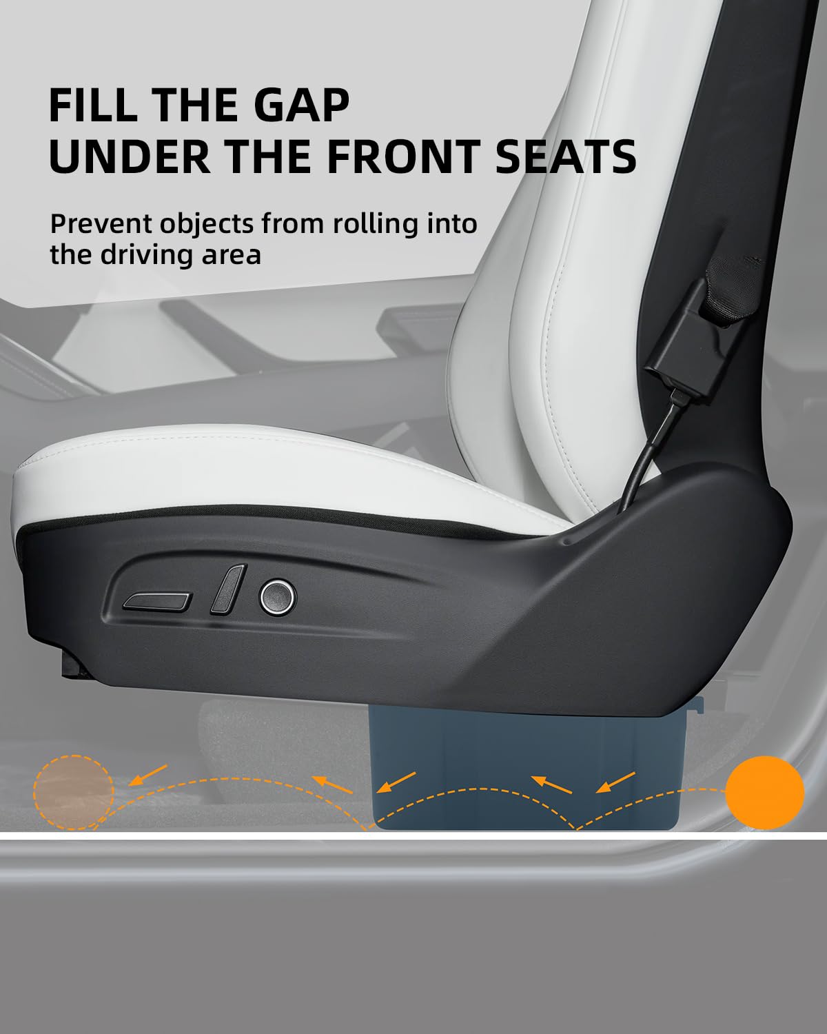 2 Piezas Caja Del Almacenamiento Debajo De La Asiento Para Tesla Modelo Y 2026 2025 2024 2023, TPE Bandeja Oculta Del Organizador Del Asiento Delantera Para Model Y Juniper Accesorios