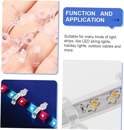 Miniatura 7 de ARTIBETTER 100pcs Screw Mounting Clip LED Lights Strip LED Light Strip LED Strip Bracket Strip Light Mounting Holder LED Light Bars Car Retainer