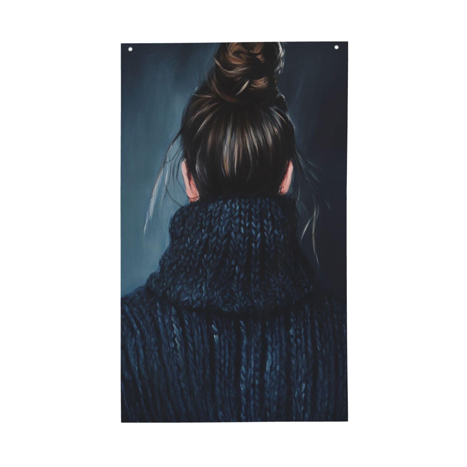 Abstract Woman Back Aesthetic Yard House Flags,3x5 Ft Season Greeting Banner With Grommets Indoor Outdoor Party Home Decorations