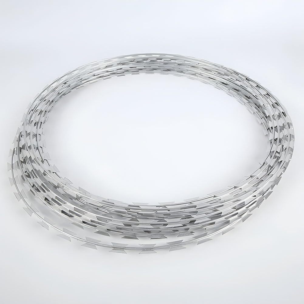 Alambres de púas para jardín, Alambre de púas para Exteriores y Manualidades, Rollos de Alambre de púas, protección útil para jardín (10 m)