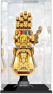 Caixa de exibição de acrílico compatível com LEGO 76191 Infinity Gauntlet Display Box, caixa de exibição, caixa à prova de poeira, caixa de armazenamento (sem modelo de bloco de montagem) (básica-2 mm)