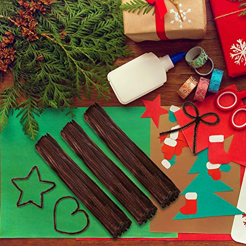 Eboot 100 Pieces Pipe Cleaners Chenille Stem For Arts And Crafts, 6 X 300 Mm (Brown) #TOP6