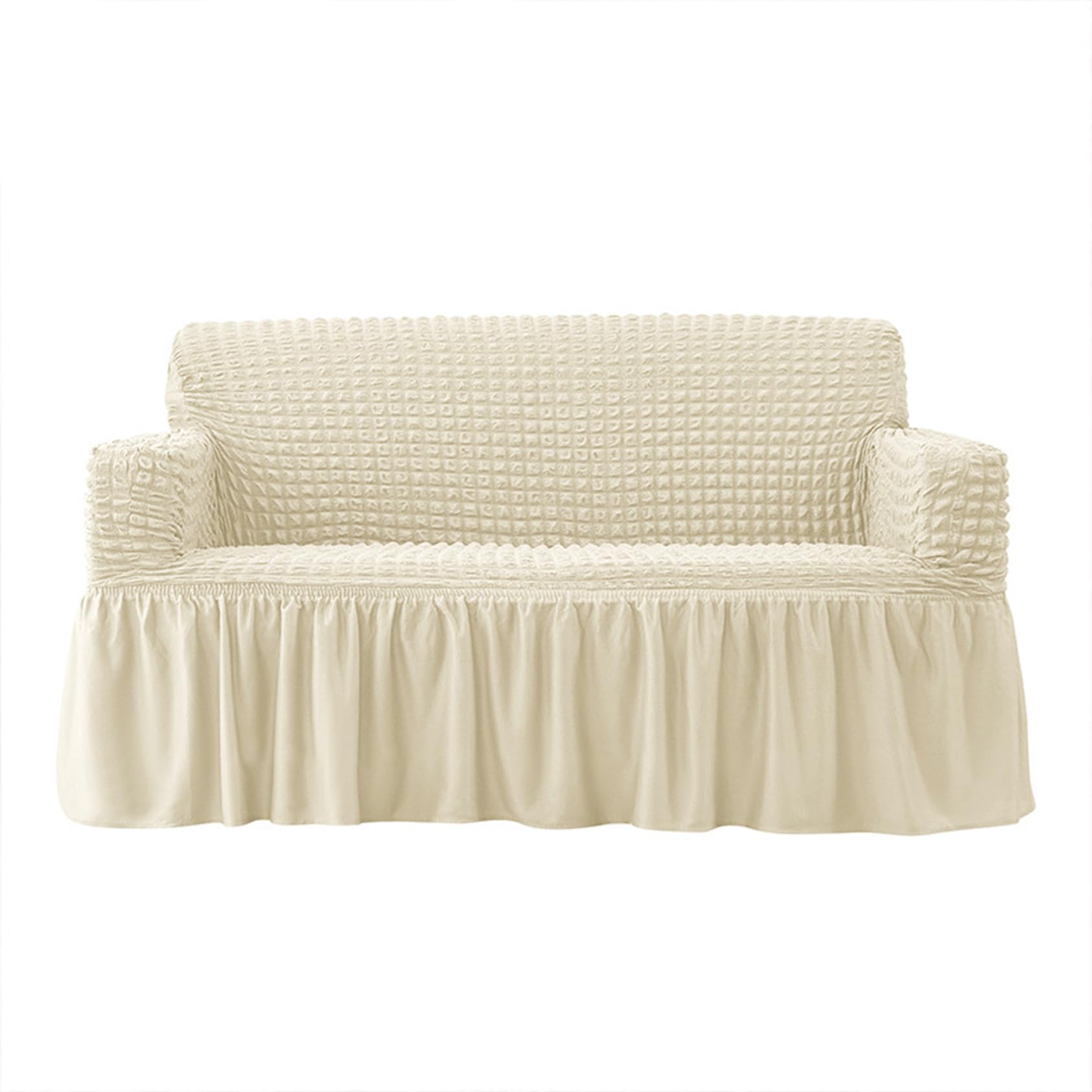 Pers G High Stretch Sofa Covers With Skirt, 1/2/3/4 Seater Super Soft Couch Covers All-Inclusive Sofa Slipcover Washable Stretchable Sofa Cover Furniture Protector Cover(Size:3 Seater(190-230Cm),Color:g)