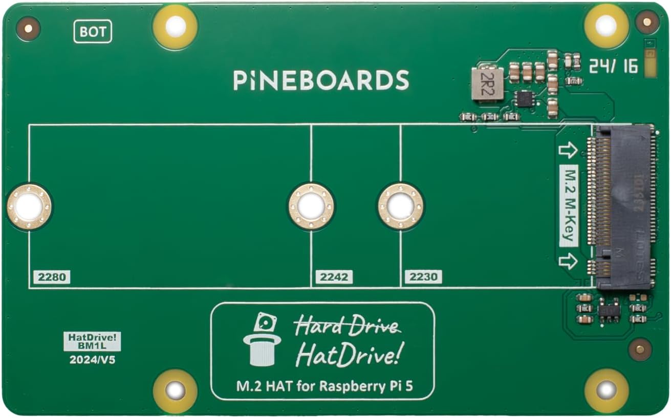 HatDrive! Bottom (NVMe 2230, 2242, 2280 GEN 3) for Raspberry Pi 5