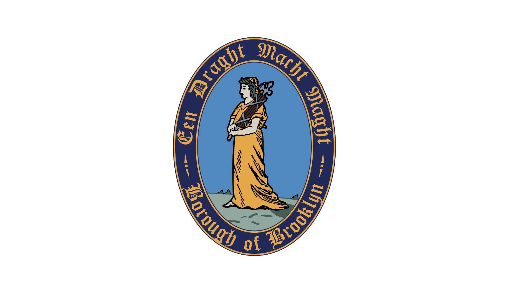 Drapeau Large Brooklyn New York aux finitions soignées et grand format horizontal durable