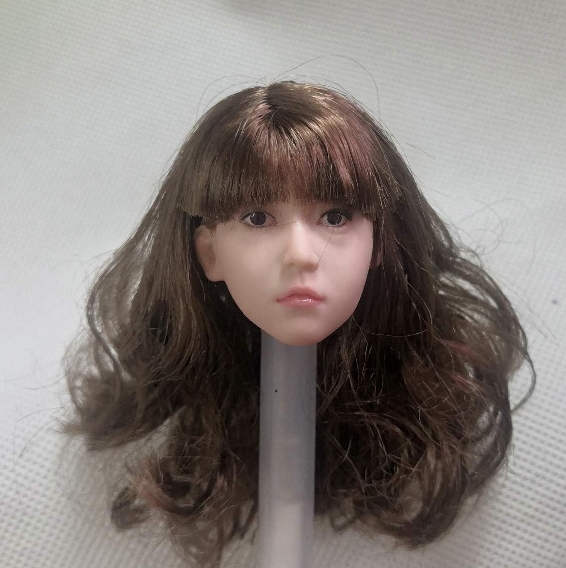 1/6 Scale Beauty Head Carving with Student Costume Set for 12 Inch Female Action Figure Body