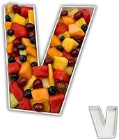 Vista 45 de Bandejas de plástico duro reutilizables y rellenables con letras y números para decoración de fiesta (E, Blanco)