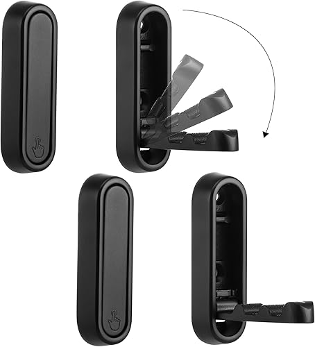 Miniatura 11 de Ganchos plegables de pared, 2 piezas ganchos plegables negros para abrigos de alta resistencia, gancho plegable, ganchos para toallas de baño,