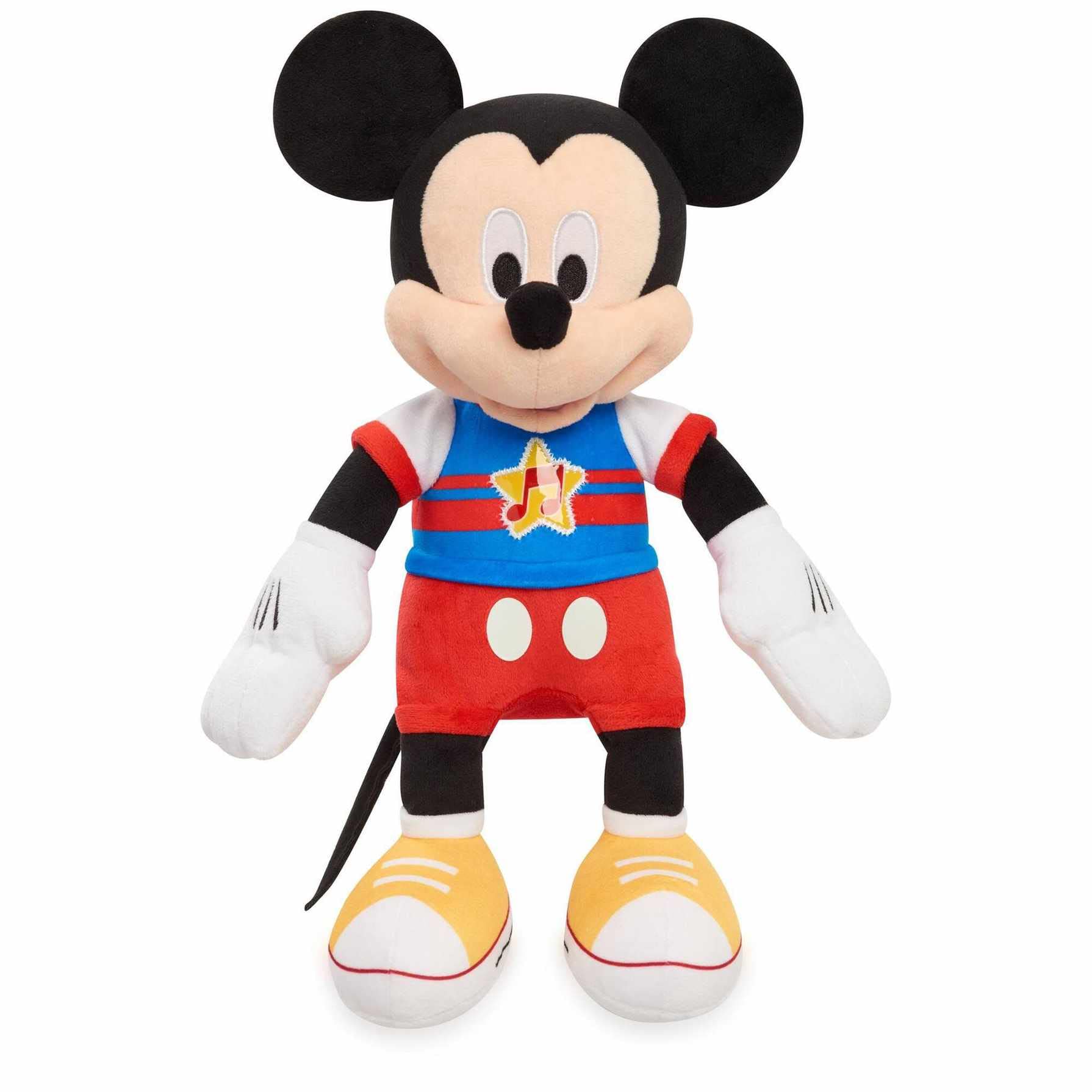 Famosa Softies., Peluche de Mickey Mouse Musical, para abrazar, Dormir y Jugar, con música y Luces, Desde 12 Meses, (MCC13000), Multicolor