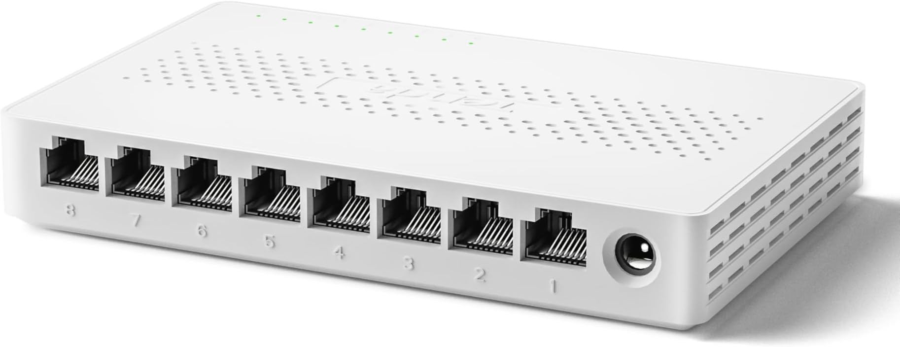 Tenda 8 Port 2.5G Ethernet Switch, Multi-Gigabit 2.5Gb Ethernet Splitter, Unmanaged Network Switch, 8 x 2.5 Gigabit Ports, Plug & Play, Fanless Quiet, Desktop/Wall Mount, for Router, PC, NAS (SM108) | Unmanaged Network Switch, 8 x 2.5 Gigabit Ports, Plug & Play, Fanless Quiet, Desktop/Wall Mount, for Router, PC, NAS (SM108)