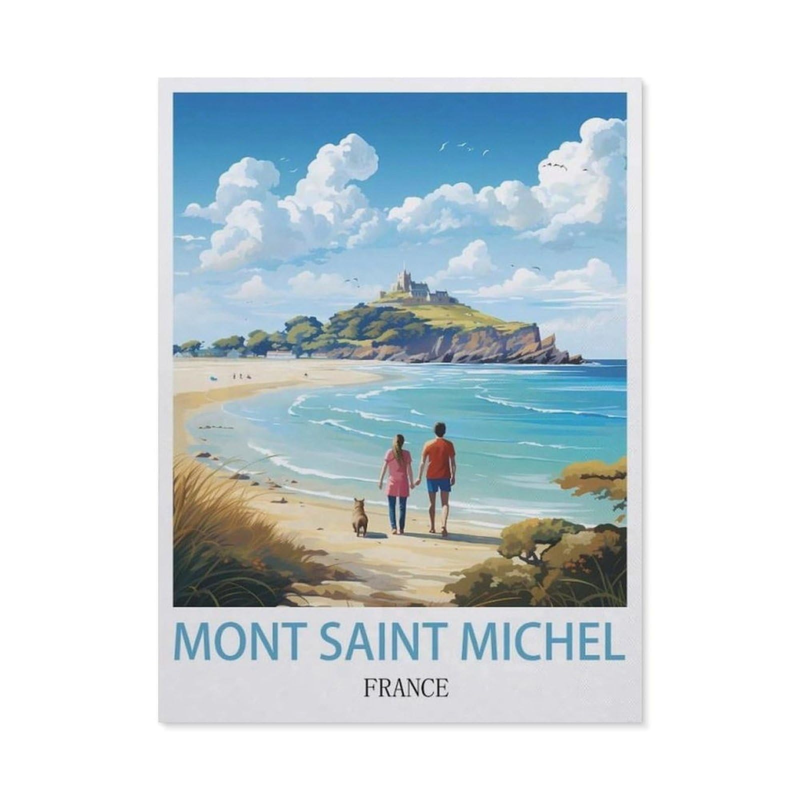 Metal Tin Sign，Mont Saint Michel England(20x30cm）
