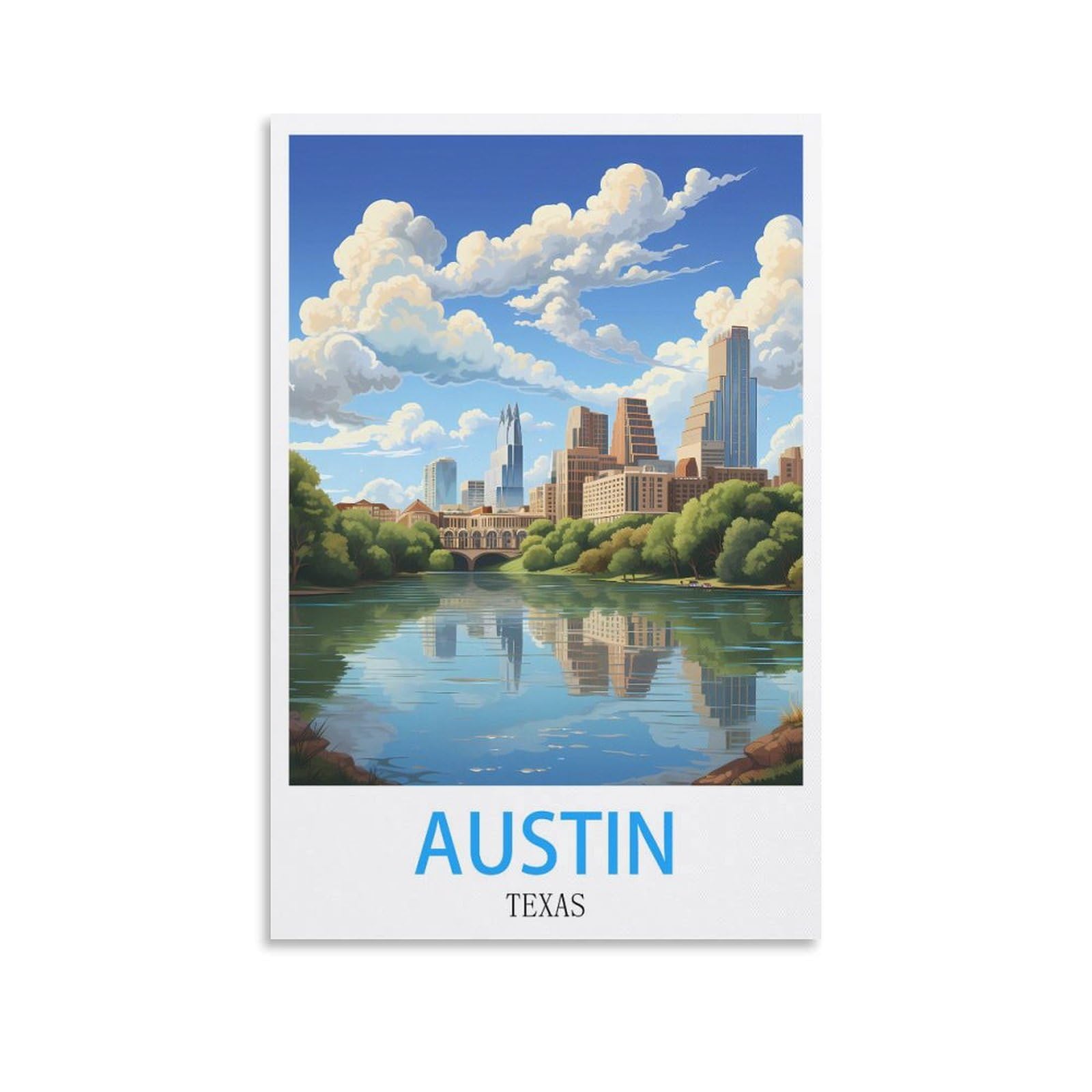 Metal Sign Tin Sign,Austin Texass,Cave Signs Art Plaque Poster Wall Decor for Home Kitchen Bar Club Coffee Shop Orchard Decoration 30x30cm