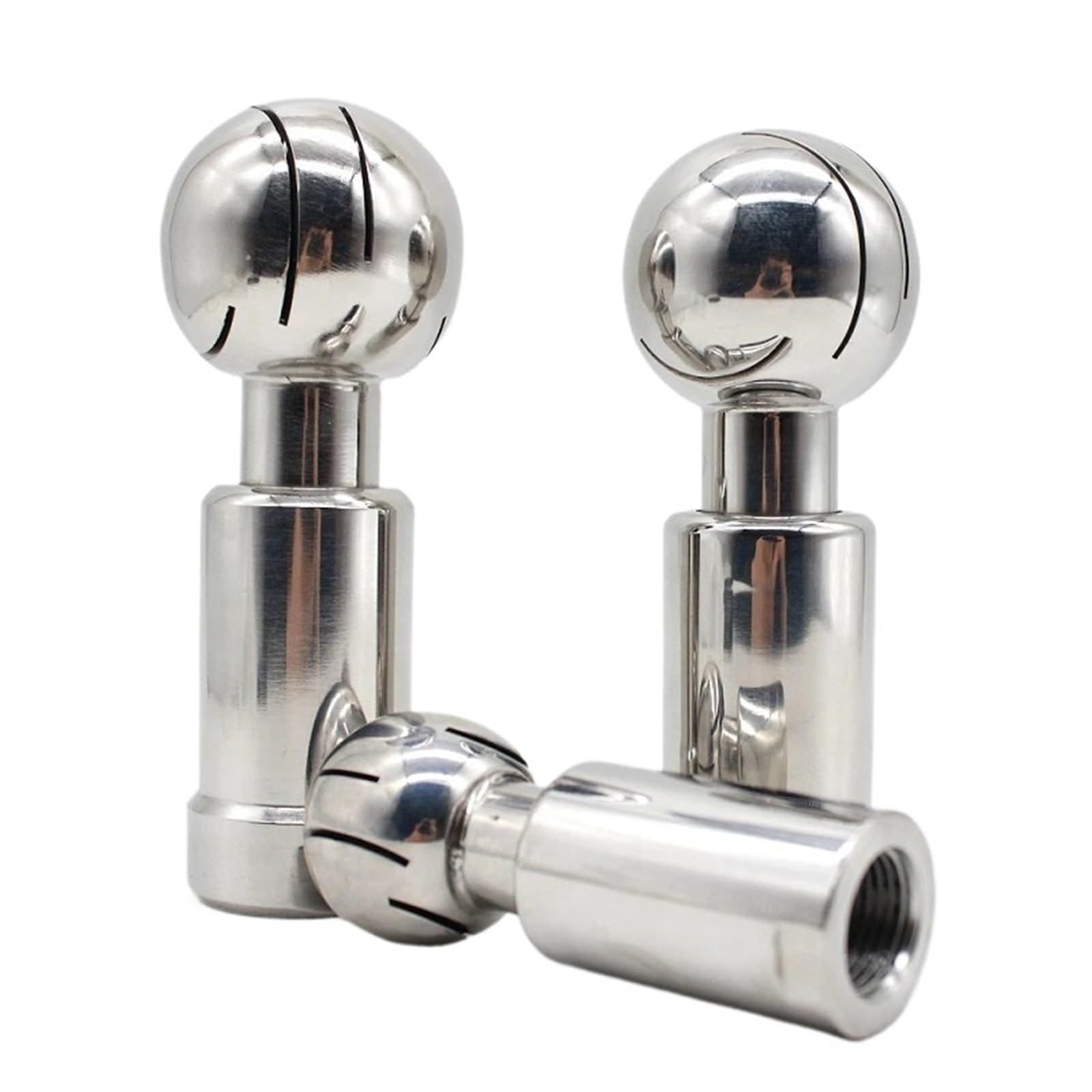 Giuplokid Women's Ss304 Thread Sanitary Spray Ball， Stainless Rotary Spray Cleaning Ball 1/2-2 Inch Sanitary Thread Cip 360 Degree(1/2")