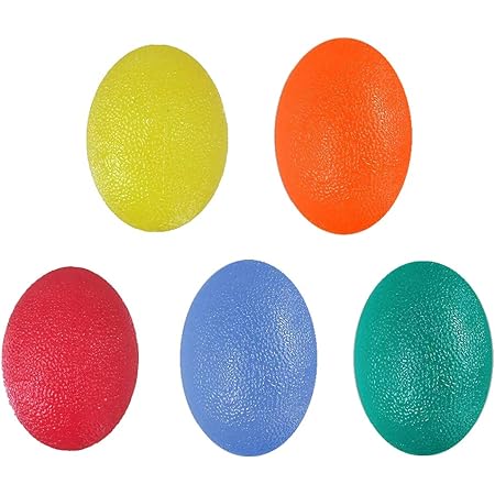 GOZATO 5-Pack Hand Exercise Balls - Physical & Occupational Therapy Kit for Strengthening Grip & Reducing Stiffness - Arthritis Pain Relief Exerciser for Physical Therapy, Fidget, Stress Relief