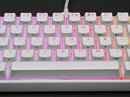 Miniatura 7 de Corsair - K65 RGB Mini con cable 60% mecánico, CH-9194114-NA, Cherry MX Speed Linear Switch Teclado para juegos con teclas PBT de doble disparo -