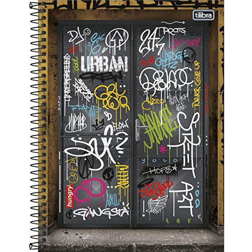 Caderno Espiral Graffiti 10x1-160 Folhas - Tilibra - Branco