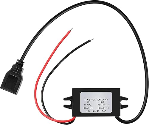 Weewooday 12 V a 5 V convertidor DC módulo buck adaptador de alimentación USB convertidor de alimentación para coche regulador (1 pieza)
